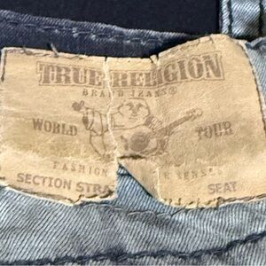True Religion Men's World Tour Black and Gray Straight Jeans